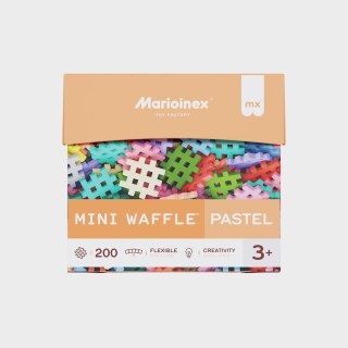 Klocki konstrukcyjne Marioinex Mini Waffle, 200 elementów pastelowe