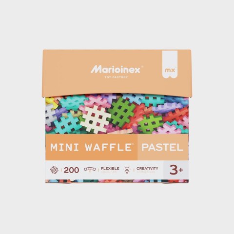 Klocki konstrukcyjne Marioinex Mini Waffle, 200 elementów pastelowe