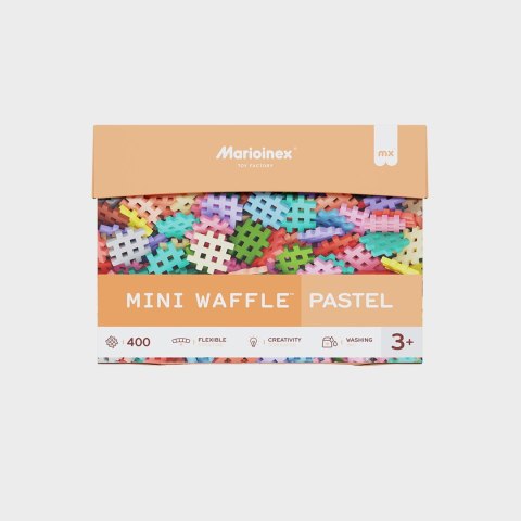 Klocki konstrukcyjne Marioinex Mini Waffle, 400 elementów pastelowe