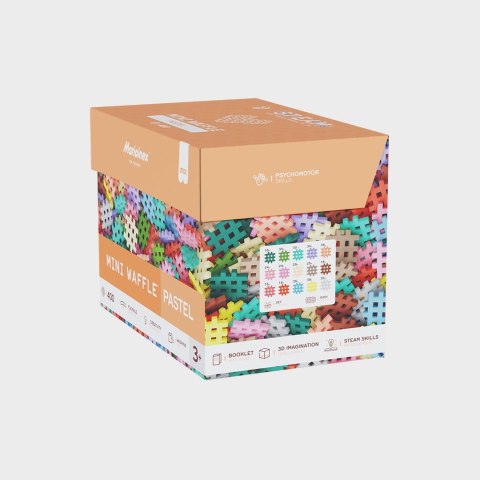 Klocki konstrukcyjne Marioinex Mini Waffle, 400 elementów pastelowe