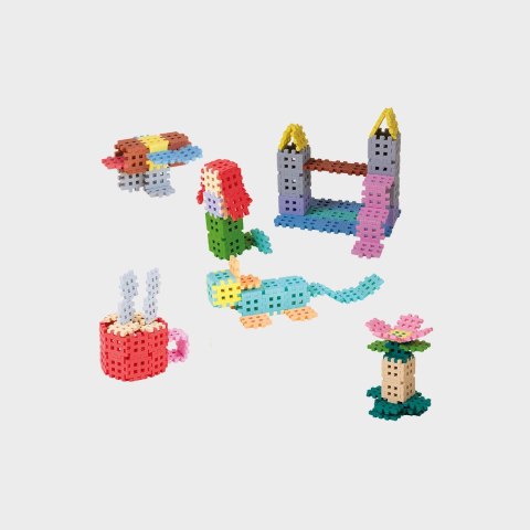 Klocki konstrukcyjne Marioinex Mini Waffle, 400 elementów pastelowe