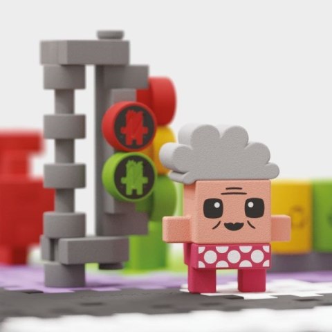 Klocki konstrukcyjne Marioinex Mini Waffle - City: Ulica, 280 elementów