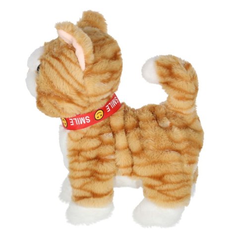 Kotek interaktywny na smyczy miauczy chodzi rusza ogonem beżowy Kik Sp. z o. o. Sp. k.