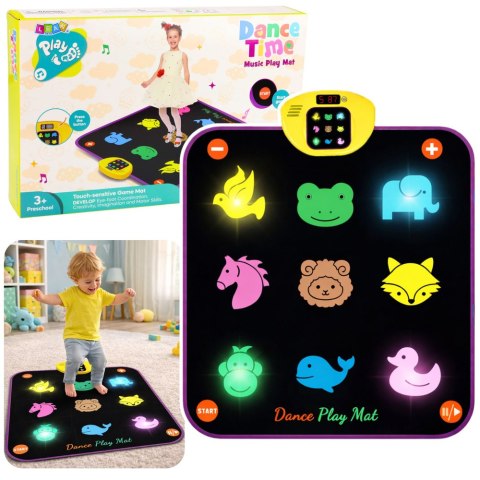 Mata Taneczna Muzyczna Zwierzęta 5 Trybów 3 Poziomy Trudności Światła