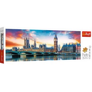 Puzzle - 500 - Panorama - Big Ben i Pałac Westminsterski, Londyn - Trefl 29507
