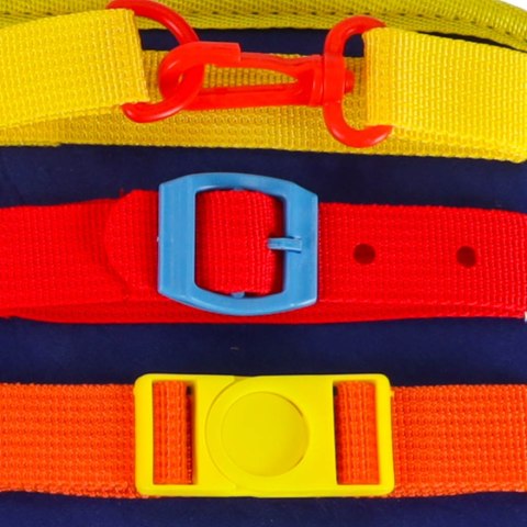 Tablica manipulacyjna sensoryczna montessori walizka plecak niebieski Kik Sp. z o. o. Sp. k.