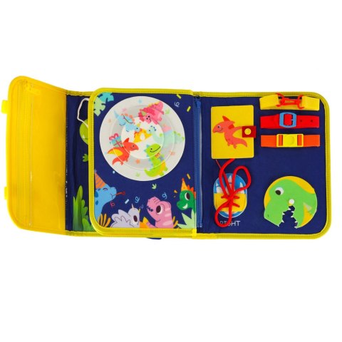 Tablica manipulacyjna sensoryczna montessori walizka plecak niebieski Kik Sp. z o. o. Sp. k.