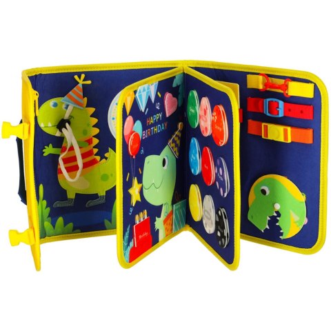 Tablica manipulacyjna sensoryczna montessori walizka plecak niebieski Kik Sp. z o. o. Sp. k.