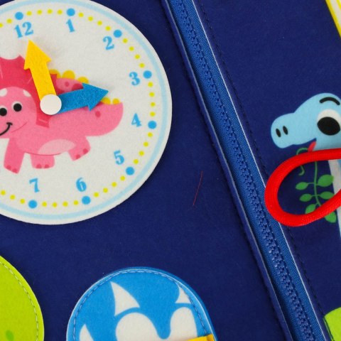 Tablica manipulacyjna sensoryczna montessori walizka plecak niebieski Kik Sp. z o. o. Sp. k.