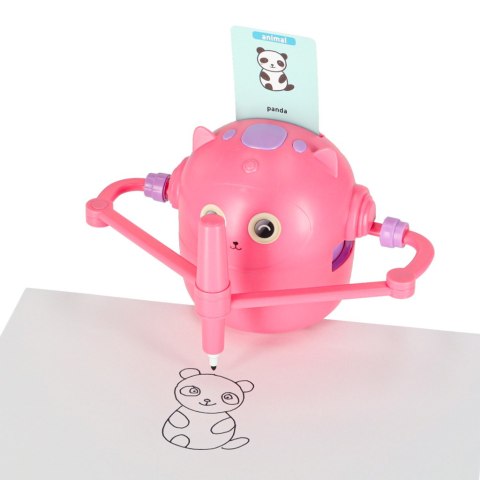 Zabawka interaktywna robot nauka rysowania fiszki kolorowe mazaki różowy Kik Sp. z o. o. Sp. k.