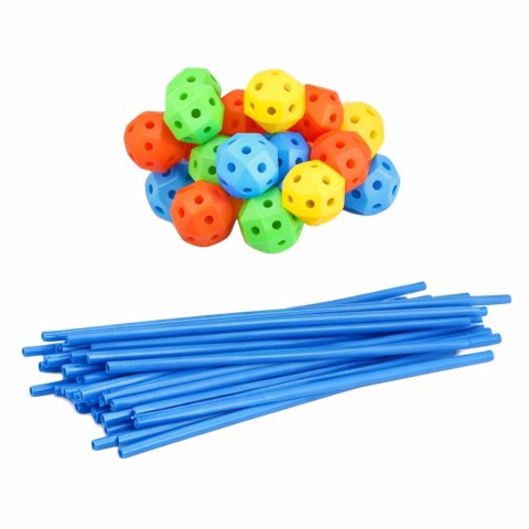 Zestaw Kreatywny Rurki Konstrukcyjne Do Budowania Przestrzennego 340 el.