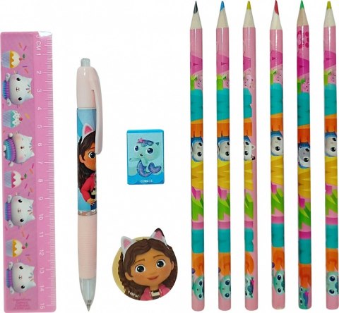 Zestaw piśmienniczy 12 elementów Koci Domek Gabi