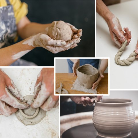 Glina rzeźbiarska masa do modelowania zapas do koła garncarskiego 800g Kik Sp. z o. o. Sp. k.