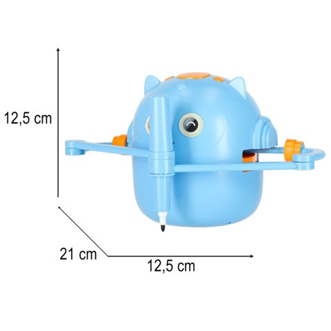 Zabawka interaktywna robot nauka rysowania fiszki kolorowe mazaki niebieski Kik Sp. z o. o. Sp. k.