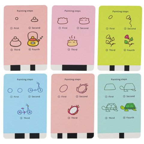 Zabawka interaktywna robot nauka rysowania fiszki kolorowe mazaki niebieski Kik Sp. z o. o. Sp. k.