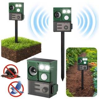 Solarny Odstraszacz Zwierząt Z Czujnikiem Ruchu Ultradźwięki Diody LED