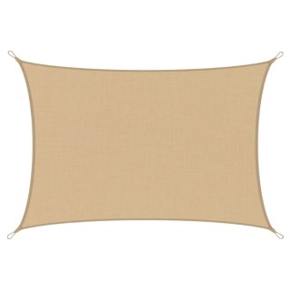 Żagiel Ogrodowy Przeciwsłoneczny Wodoodporny Prostokąt Beżowy 200x300 cm