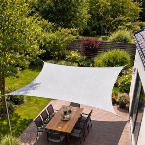 Żagiel Ogrodowy Przeciwsłoneczny Wodoodporny Prostokąt Szary 300x400 cm