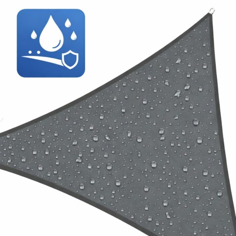 Żagiel Ogrodowy Przeciwsłoneczny Wodoodporny Trójkąt Szary 400x400 cm