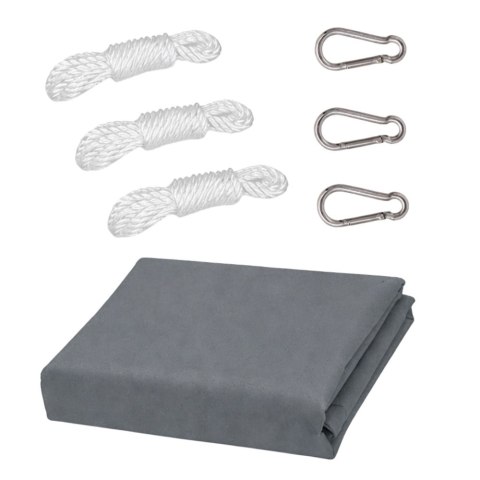 Żagiel Ogrodowy Przeciwsłoneczny Wodoodporny Trójkąt Szary 400x400 cm