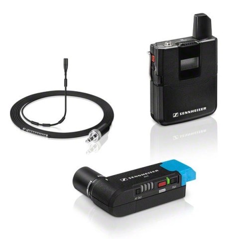 Sennheiser AVX-MKE2 SET - Bezprzewodowy system do kamer z nadajnikiem miniaturowym i profesjonalnym mic MKE2 w pełni automatyczn