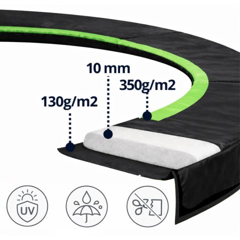 Osłona Sprężyn Do Trampoliny LEAN SPRING PAD Czarna 180-183CM 6FT