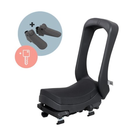 URBAN IKI Siedzenie junior na bagażnik BLACK/BLACK SET key lock