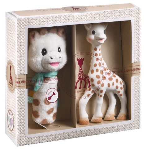 Zestaw prezent.Żyrafa Sophie la girafe z grzechotką 000012