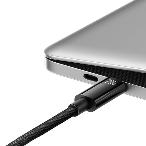 Kabel przewód USB-C w oplocie 480Mb/s 240W Tungsten Gold 3m czarny BASEUS