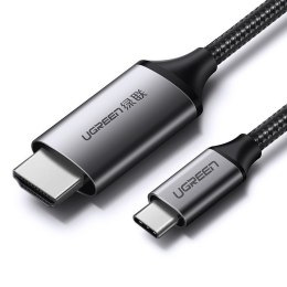 Kabel przewód przejściówka HDMI - USB-C 4K 60Hz 1.5m czarno-szary UGREEN