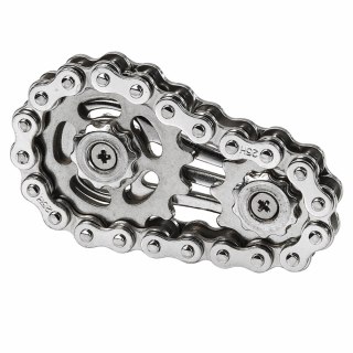 Fidget Spinner Łańcuch Zębatki Antystresowy Stal Nierdzewna Srebrny