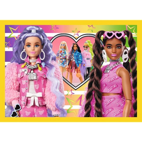 Puzzle - 4w1 (35, 48, 54, 70) - Wesoły świat Barbie - Trefl 34626