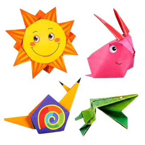 Zestaw Do Origami Papier Kolorowy Książeczka Instruktażowa 100 Arkuszy