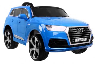 Audi Q7 Lift na akumulator dla dzieci Lakier Niebieski + Pilot + Wolny Start + EVA + MP3 LED