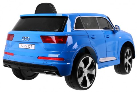 Audi Q7 Lift na akumulator dla dzieci Lakier Niebieski + Pilot + Wolny Start + EVA + MP3 LED