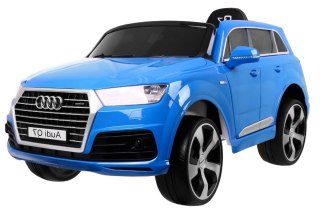 Audi Q7 Lift na akumulator dla dzieci Lakier Niebieski + Pilot + Wolny Start + EVA + MP3 LED