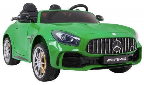 Mercedes-Benz GT R dla dzieci Lakier Zielony + Napęd 4x4 + Nawiew powietrza + Pilot + EVA + MP3 LED