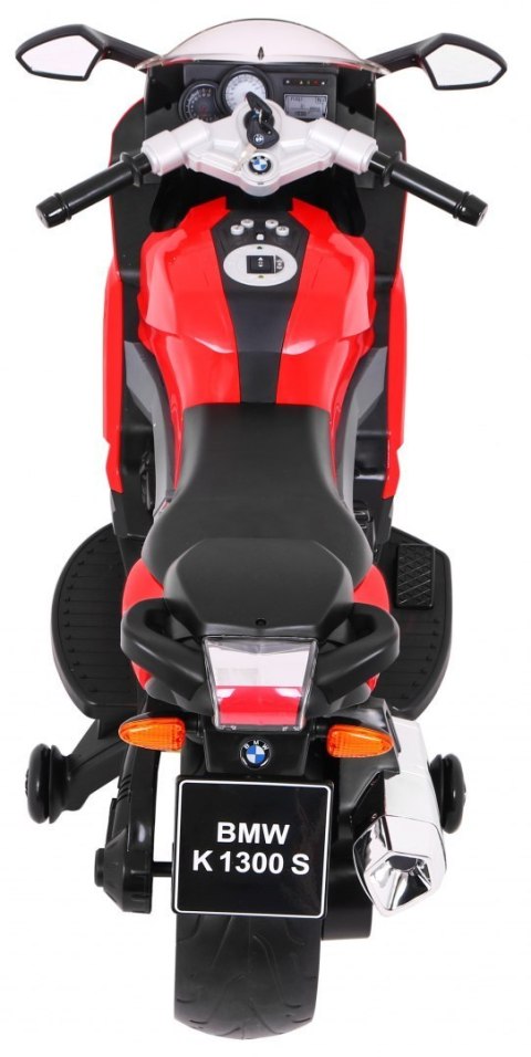 Motor na akumulator BMW K1300S dla dzieci Czerwony + Kółka pomocnicze + Dźwięki Światła + Wolny Start