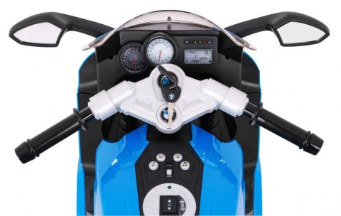 Motor na akumulator BMW K1300S dla dzieci Niebieski + Kółka pomocnicze + Dźwięki Światła + Wolny Start