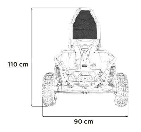 Quad na akumulator dla dzieci MUD MONSTER Pomarańczowy