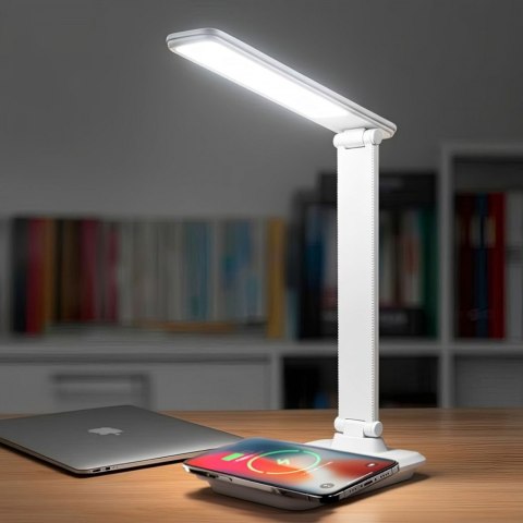 Lampka biurkowa LED 9w z ładowarką Qi MCE616W