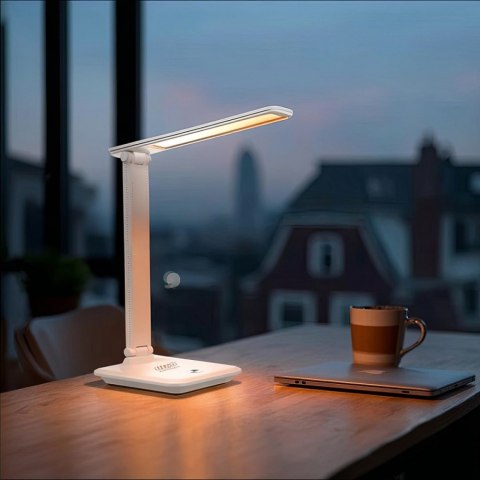Lampka biurkowa LED 9w z ładowarką Qi MCE616W