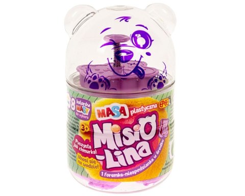 Masa plastyczna Misiolina 60g 1 foremka Fioletowa