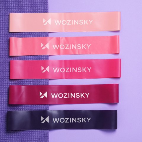 Gumy taśmy treningowe oporowe do ćwiczeń z TPE - 5 szt. WOZINSKY