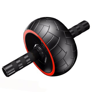 Kółko do ćwiczeń mięśni brzucha ab wheel z matą - czarne WOZINSKY