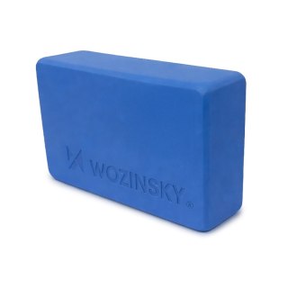 Kostka do jogi pilatesu i ćwiczeń rozciągających - niebieska WOZINSKY