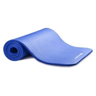 Mata do ćwiczeń 181 x 63 x 0.9 cm gruba mata gimnastyczna do jogi niebieska WOZINSKY
