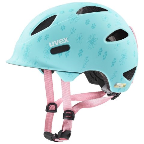 Kask rowerowy dziecięcy uvex oyo style flowers cyan matt 50-54