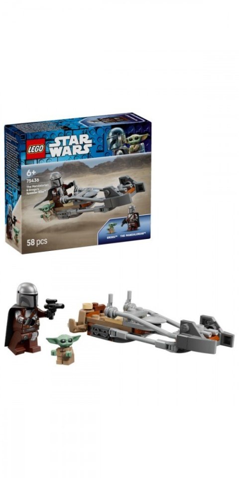 Klocki Star Wars 75436 Śmigacz Mandalorianina i Grogu