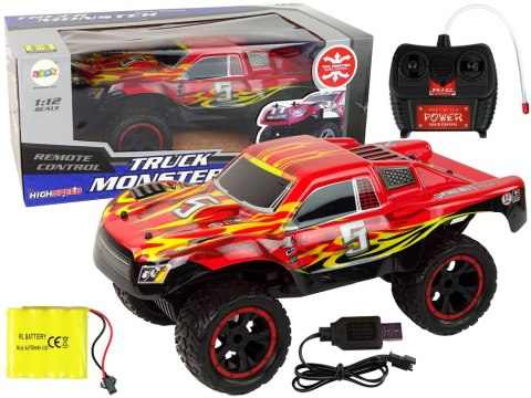 Samochód Terenowy Zdalnie Sterowany R/C 1:12 20 km/h Czerwony